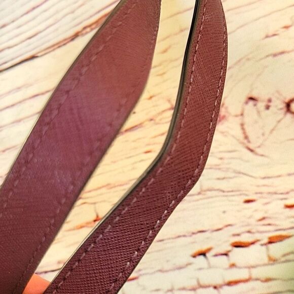 MICHAEL Michael Kors Burgundy Saffiano Leather Medium Sized Studded Tote - Picture 4 of 10